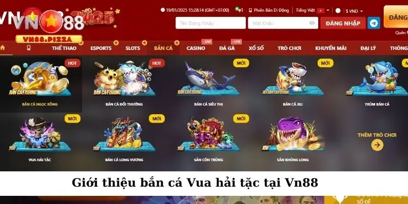 Bắn cá Vua hải tặc được yêu thích tại v n88